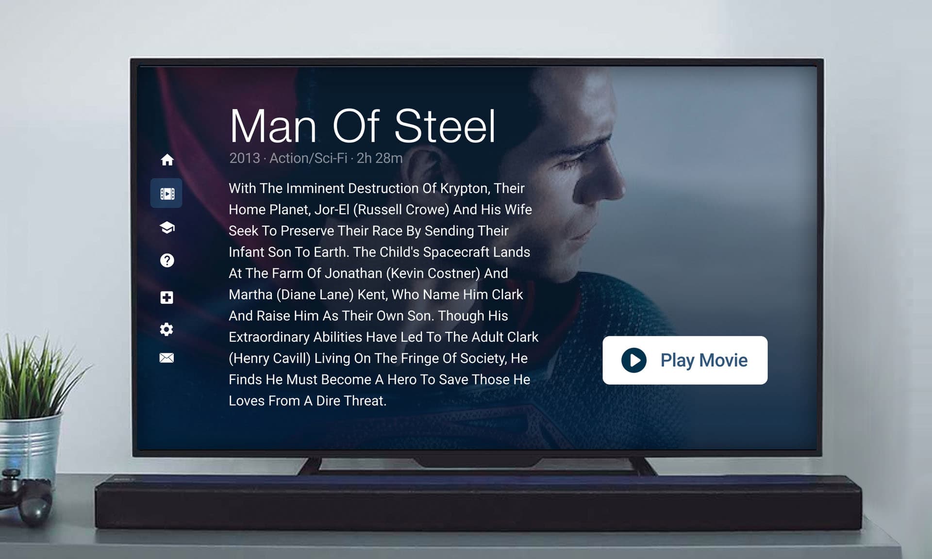 Man of Steel TV UI